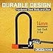 Blackstone Anti-Theft 130 db Alarm U-Lock Heavy Duty w/Security Cable (Alarm U-Lock w/Cable)