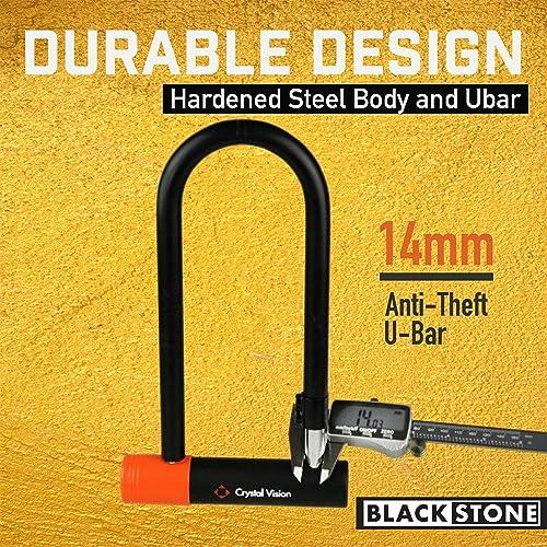 Blackstone Anti-Theft 130 db Alarm U-Lock Heavy Duty w/Security Cable (Alarm U-Lock w/Cable) - image 7