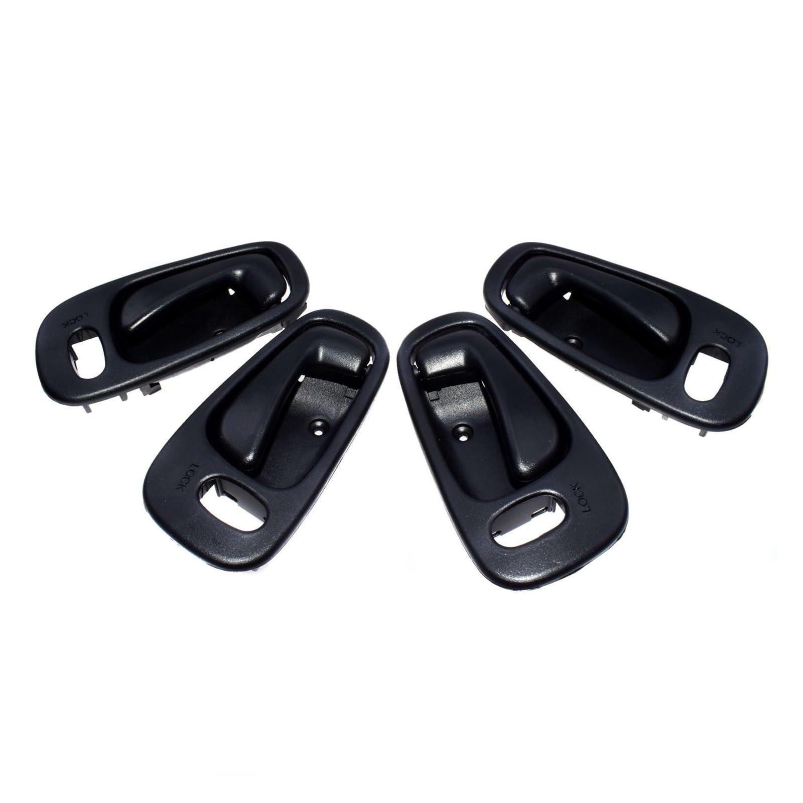 KEBJSBGTD Inside Interior Door Handle with Power Lock Hole Left Right 4PCS for to&yota Corolla 1998 1999 2000 2001 2002 69206-02060 Cars Doors Handles