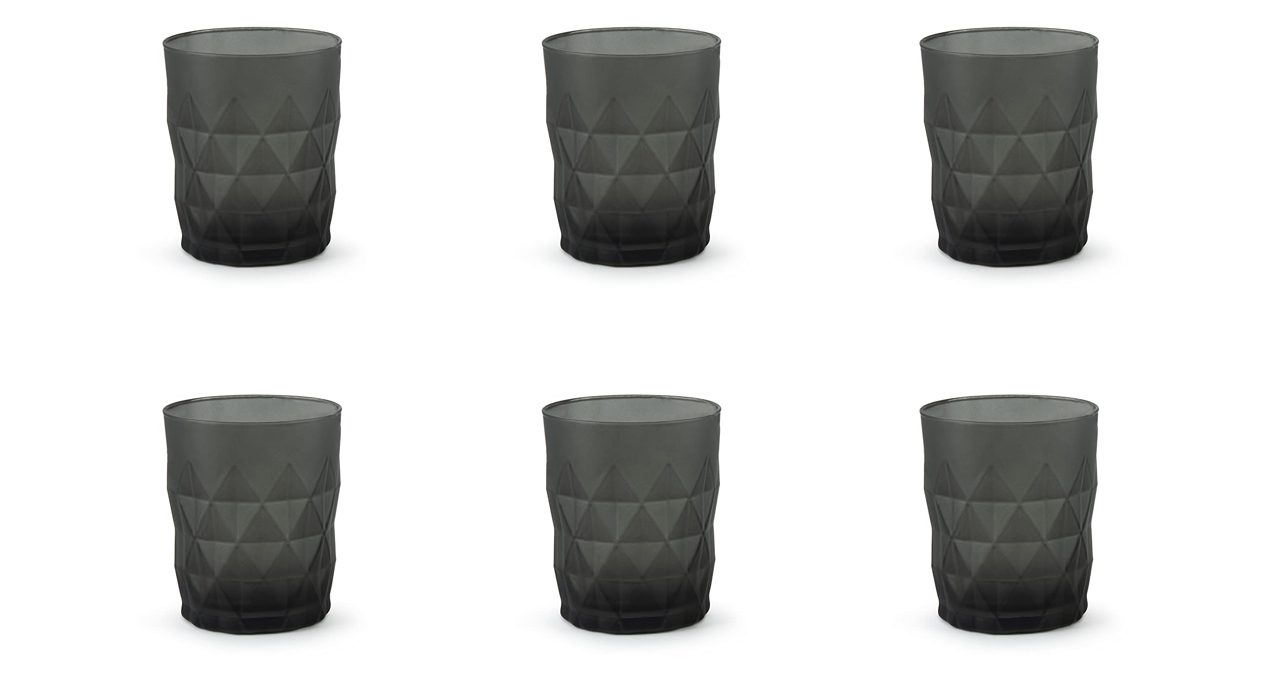 Excelsa Luxor Ice Set 6 Bicchieri Nero