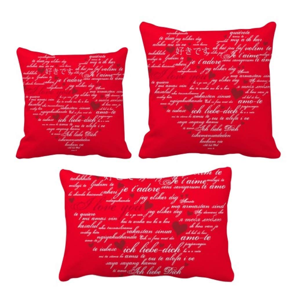 Coussin en cœur I Love You : l'élégance textile aux finitions impeccables pour la Saint-Valentin