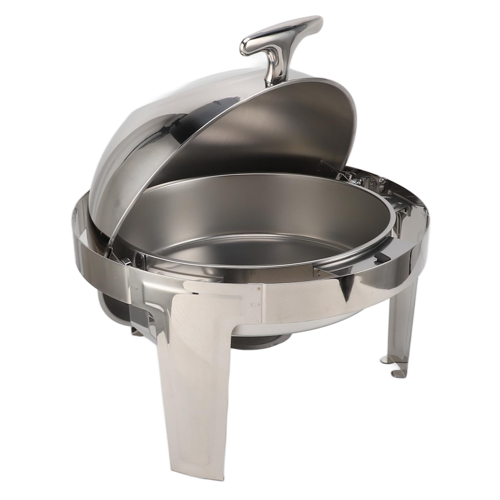 Haofy Scaldavivande in Acciaio Inossidabile 6L con Coperchio in Vetro Visibile e Ammortizzazione Idraulica per Hotel, Ristoranti, Buffet, Colazione, Matrimoni, Feste
