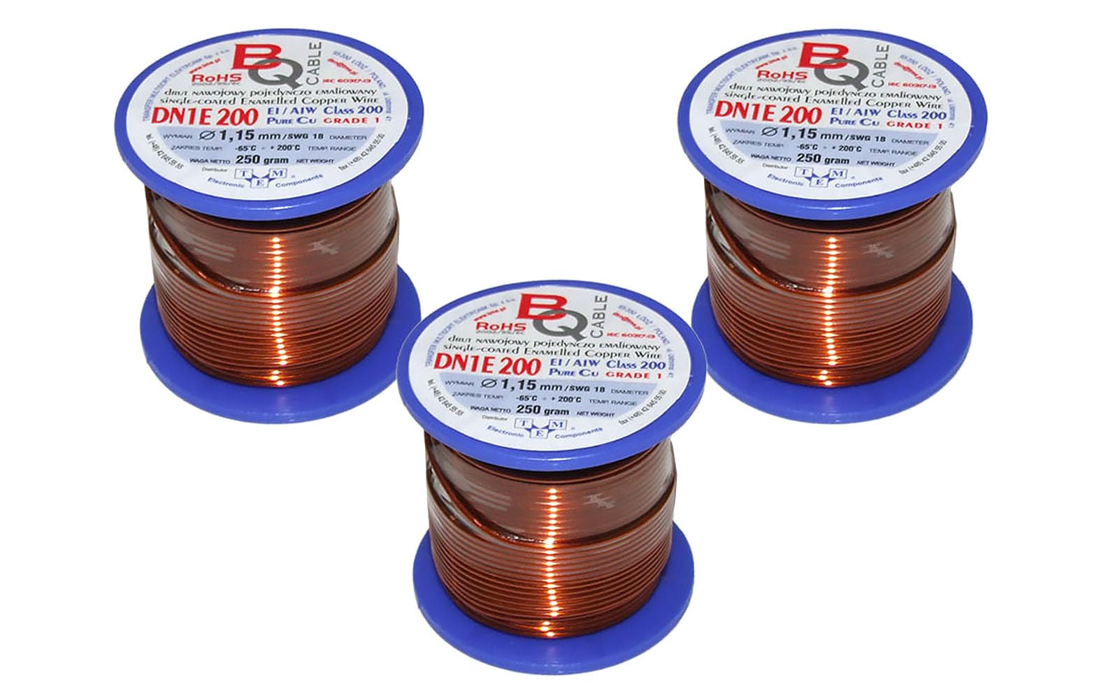 Drut Nawojowy DN1E 200 ⌀1,15 mm Waga: 250 g