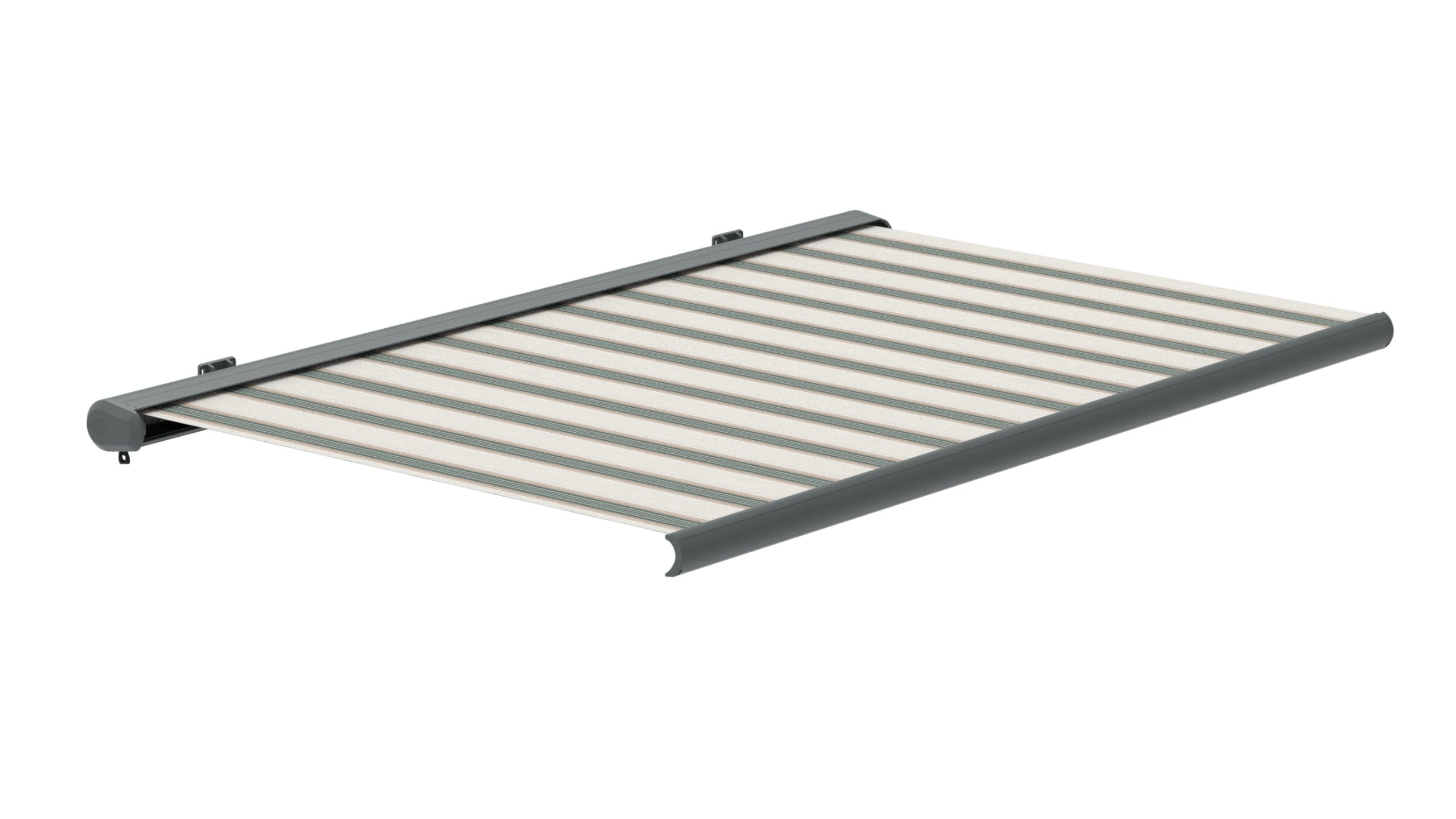 Canopée Store Banne Motorisé et Manuel Ombra 3x2.5m - Beige et Vert - Double Commande - Aluminium - Protection UV 280g/m²