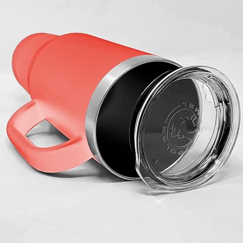 Vista 55 de LaserGram 15oz Vacuum Insulated Coffee Mug, Ankh, Personalized Engraving Included (Orange)