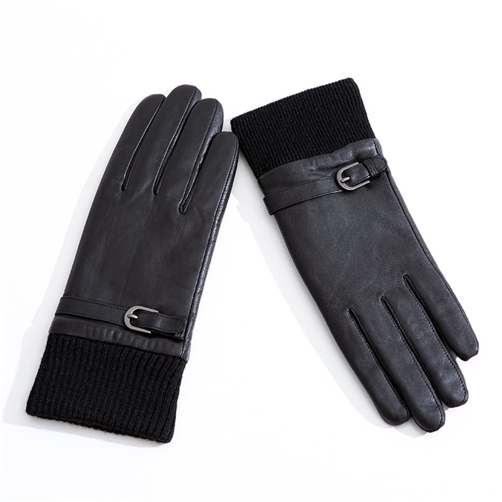 Gants d'hiver en cuir pour femmes parfaits pour la conduite matinale