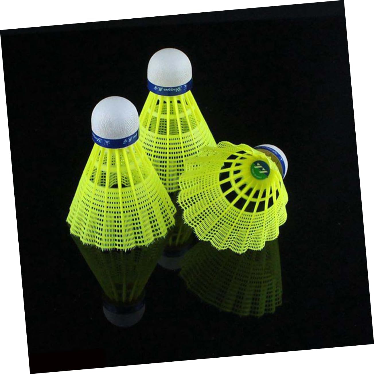 24pcs Badminton Shuttlecocks for Outdoor Student Training Yellow Birdies High Speed and Stability for Recreational Play
