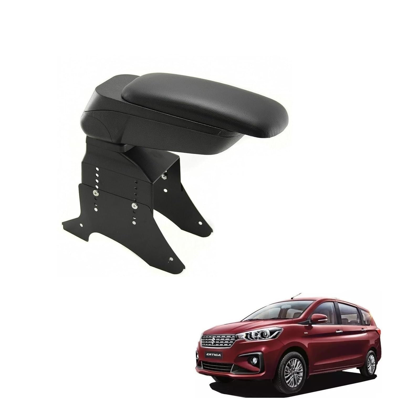 Kozdiko Car Centre Console Hand Armrest Black Compatible with Maruti Suzuki Ertiga (2018-Present)