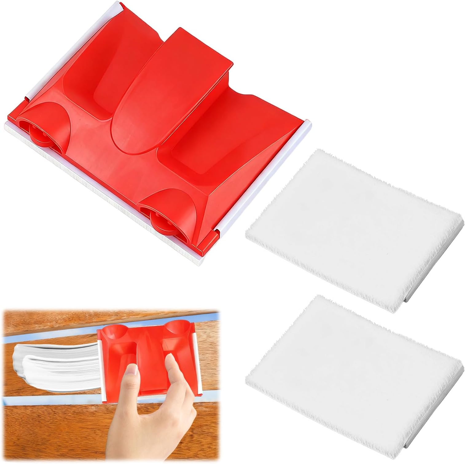 Paint Edger Trimmer with 2 Replacement Pads,Paint Edger Tool,Edges Painter Trim Painting Supplies,Suitable for Cutting Paint on Walls,Ceilings and Edges