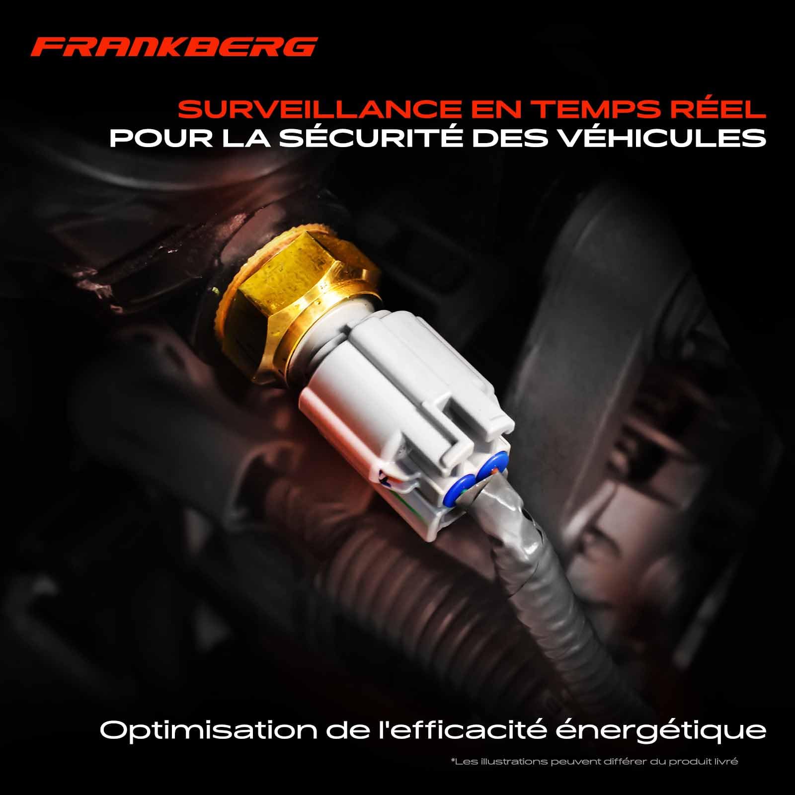 Frankberg Capteur de température du liquide de refroidissement 226400467R | Compatible avec: X-Trail T32 T32R T32RR, Boîte Vivaro B X82, Vivaro Combi X82, Qashqai II SUV J11 J11