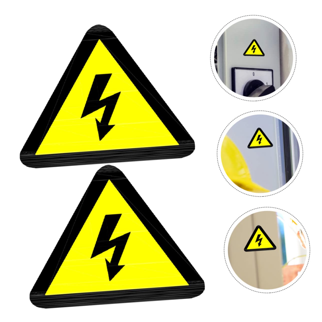 Autocollants D'avertissement Jaune Étiquettes Autocollantes Adhésives de Sécurité Lot de 20 pour Chocs Électriques pour Panneau Électrique en Bureau ou École