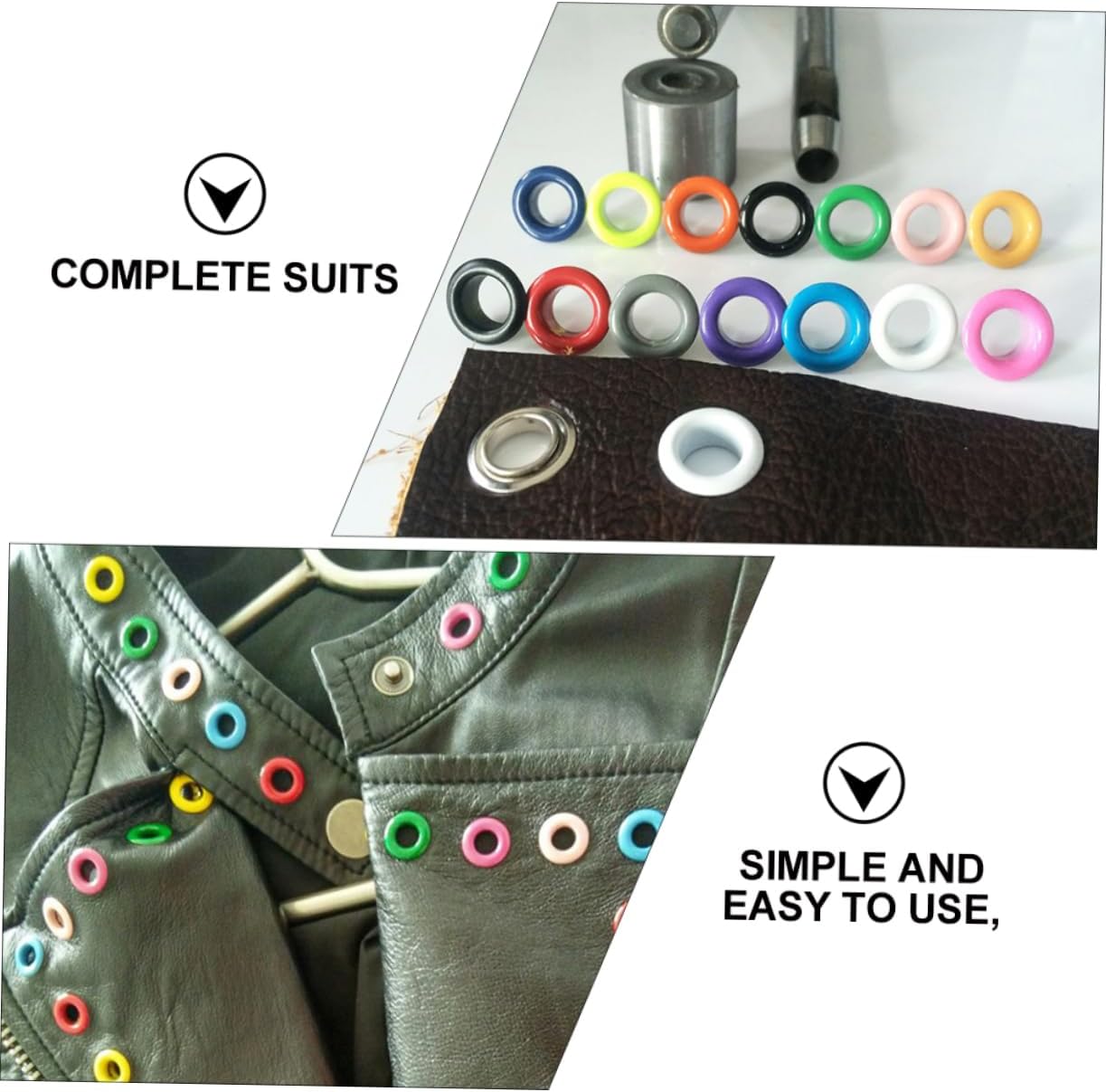 HOMSFOU Grommets Installation Tool Kit of Eyelets for Crafts Shoes Clothing More Easy to Use Organized Storage Box Included
