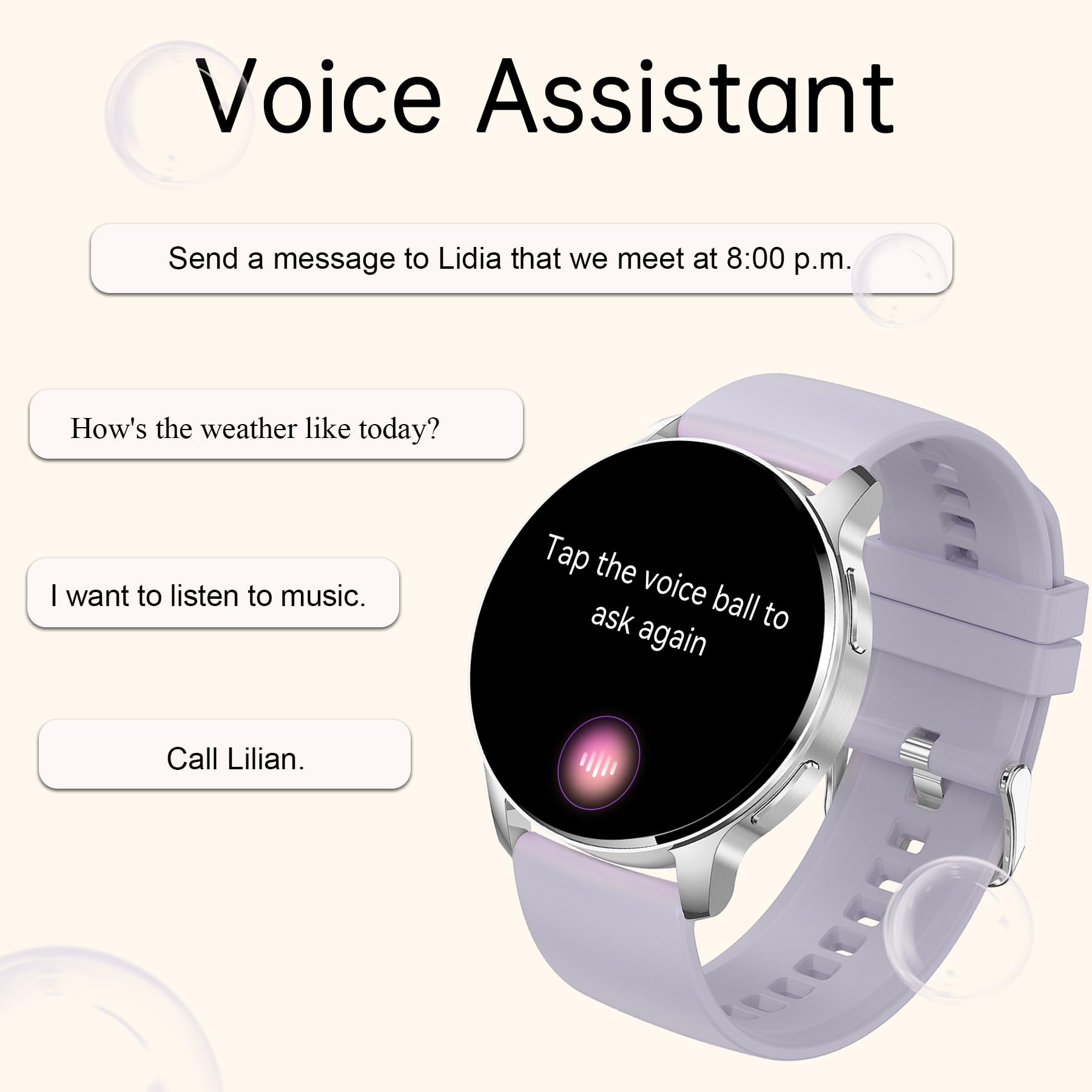 Betatree Smartwatch Donna Chiamate e Risposta Notifiche Messaggi,1,32" Orologio Fitness Tracker,20 Modalità Sportivo SpO2 Contapassi Cardiofrequenzimetro Cronometro Sport Smart Watch per Android iOS