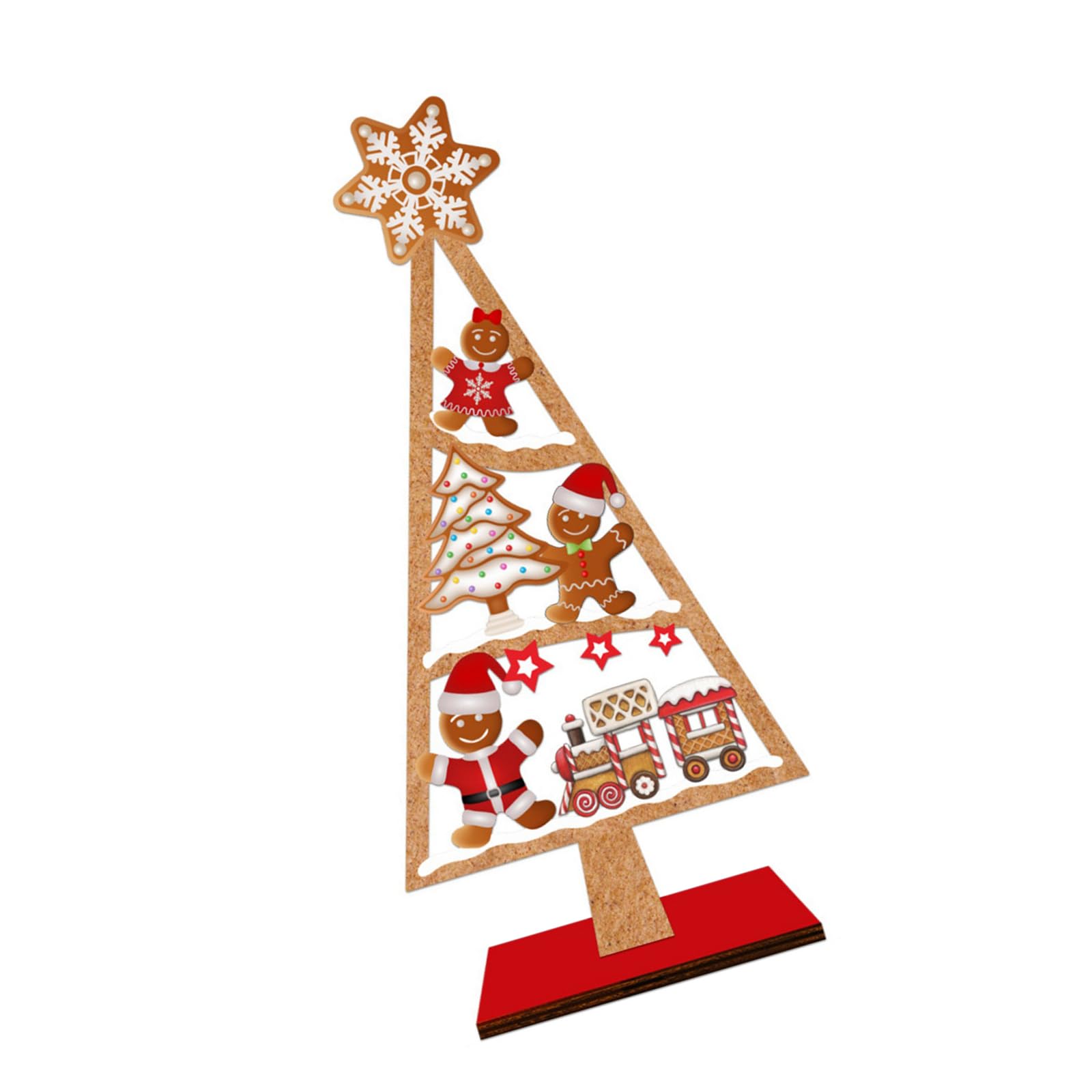 JTQYFI Unique Wooden Tabletop Christmas Tree Sculpture Festival Decoration Ideal for Home or Holiday Gifting Sustainable Festival Decoration