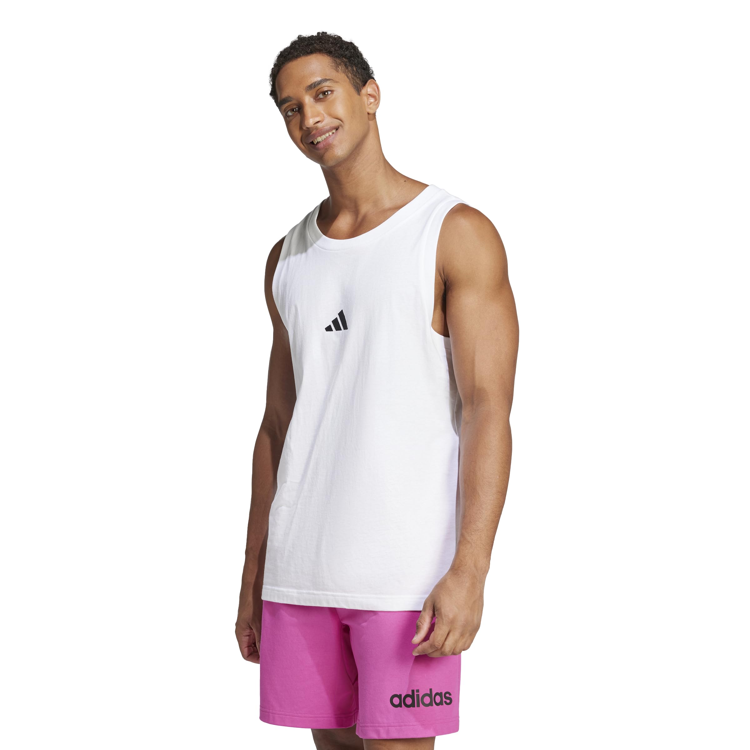 adidas Men's Essentials Small Logo Single Jersey Tank Top