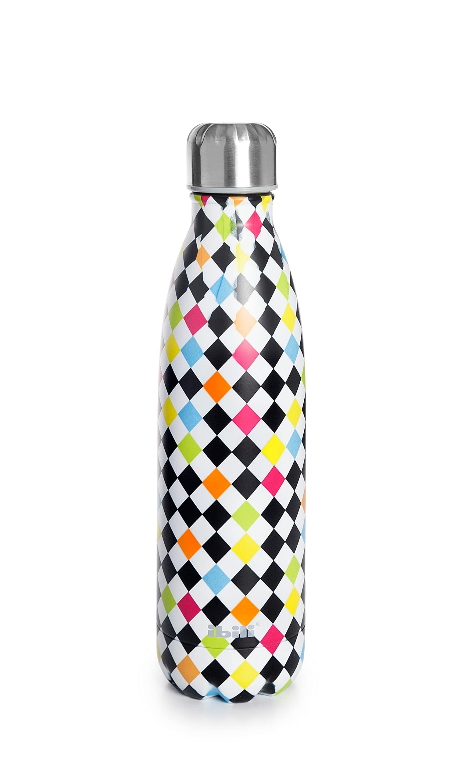 IBILI Harlequin Thermos Bottle, Harlequin, 500 ml, Double Wall, 18/10 Stainless Steel, Reusable