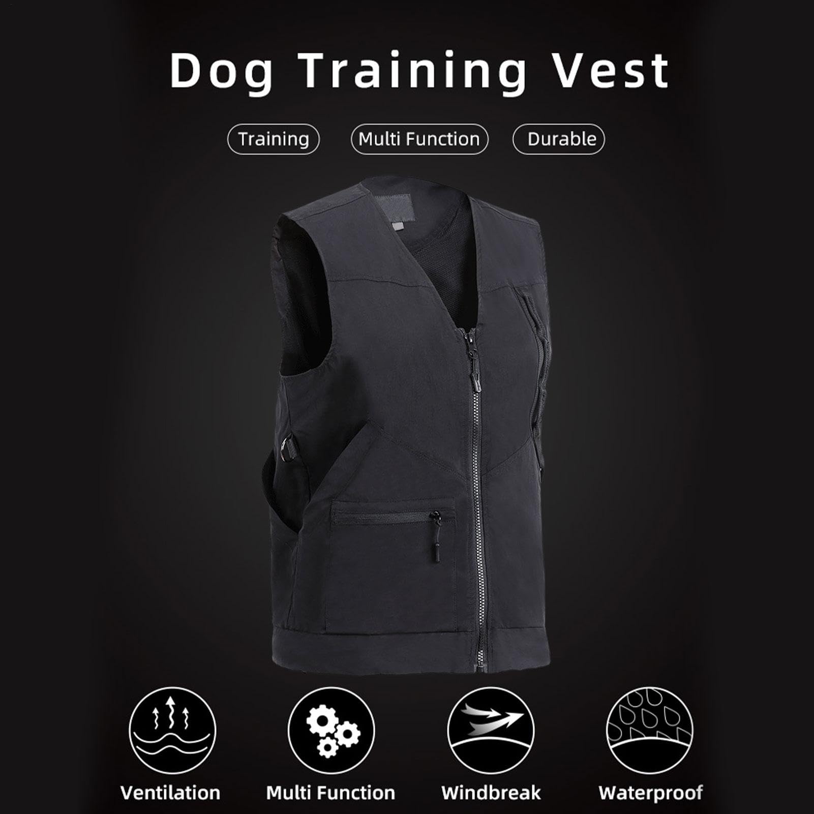 Hundetrainingsweste, Hundetrainingsweste Mit Mehreren Taschen, Multifunktionale Hundetrainerweste, Kratzfestes Oberteil FürAngeln, Sport, Hundetraining