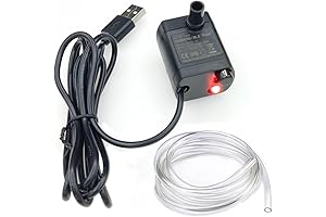 Ultra-Silent! DC 5V USB Mini Submersible Pump for Small Pet Fountains, Aquarium...