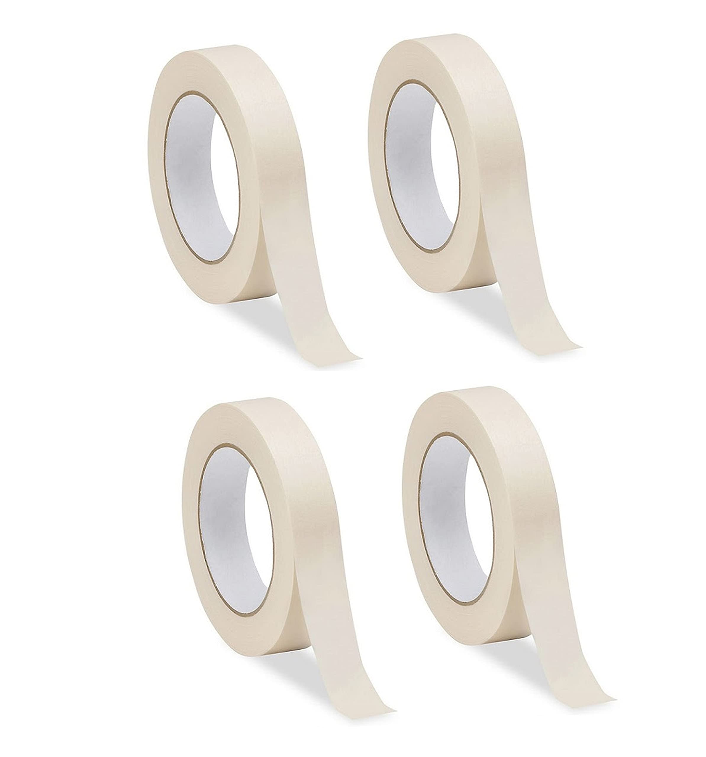 Masking Tape - 20 Meters in Length 12mm / 0.5 inch Width - 4 Rolls Per Pack - Easy Tear Tape, Best for Carpenter, Labelling, Painting, Art Work and Leaves no Residue After a Peel., White, Standard (B094YJCMDQ) Amazon Price History, Amazon Price Tracker