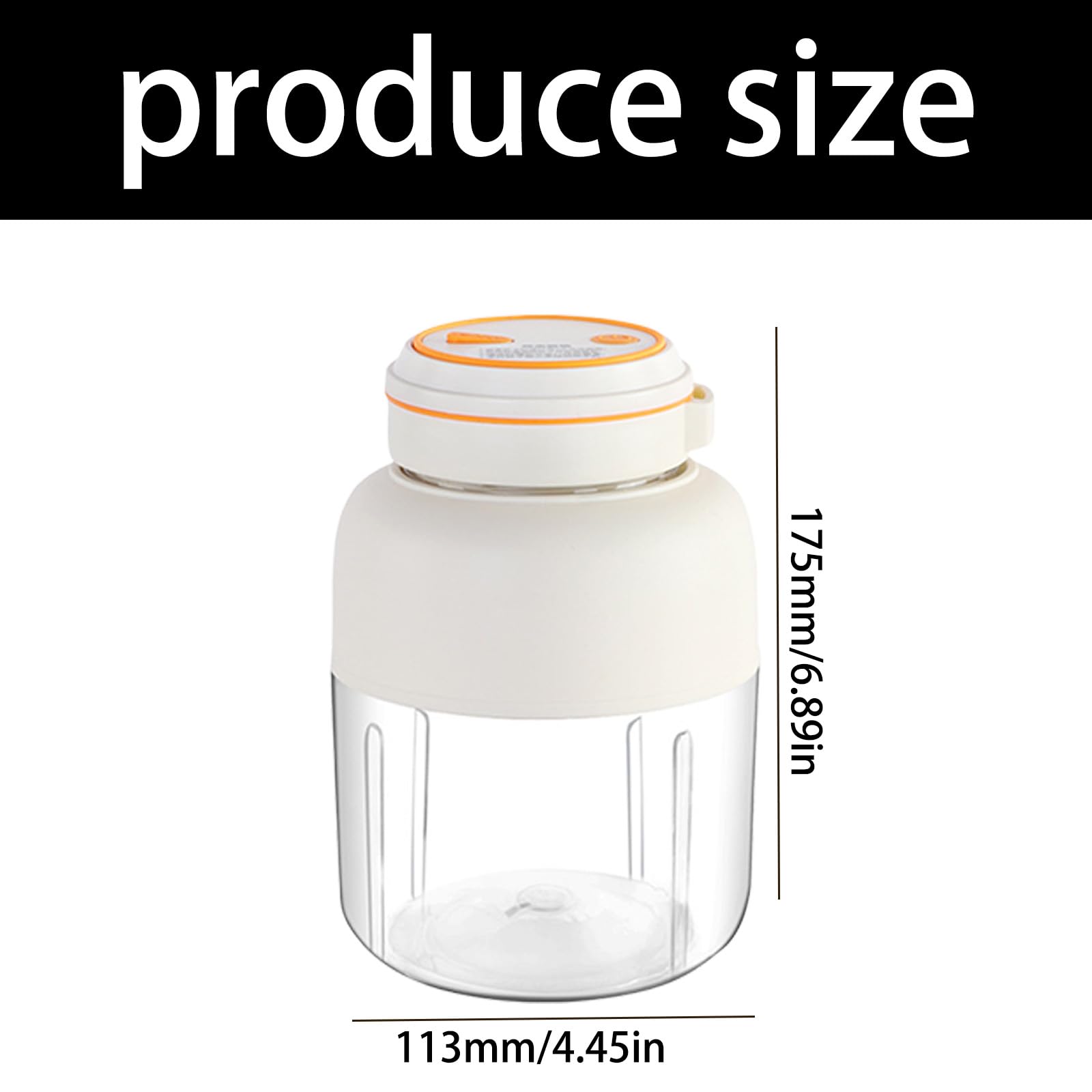 Tasse de mélange Portable pour Shakes, Presse-Agrumes Rechargeable de capacité de 1300ML, Presse-Agrumes Portable pour la Cuisine et la Maison