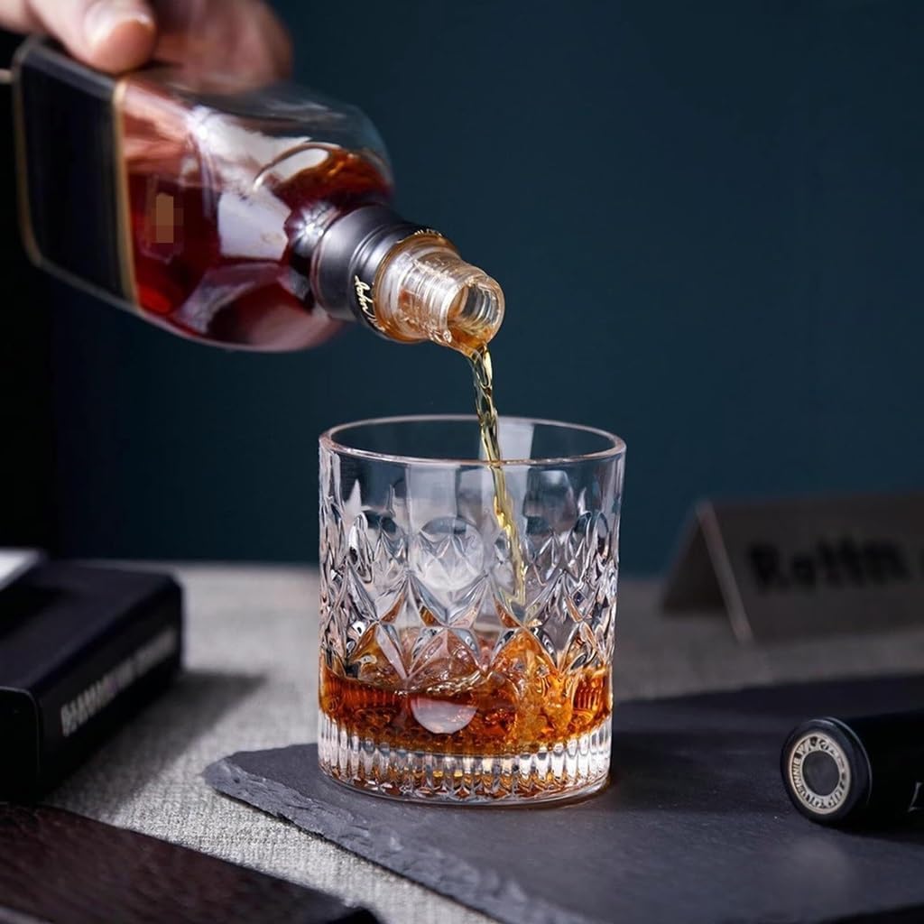 Szklany diamentowy kubek do whisky