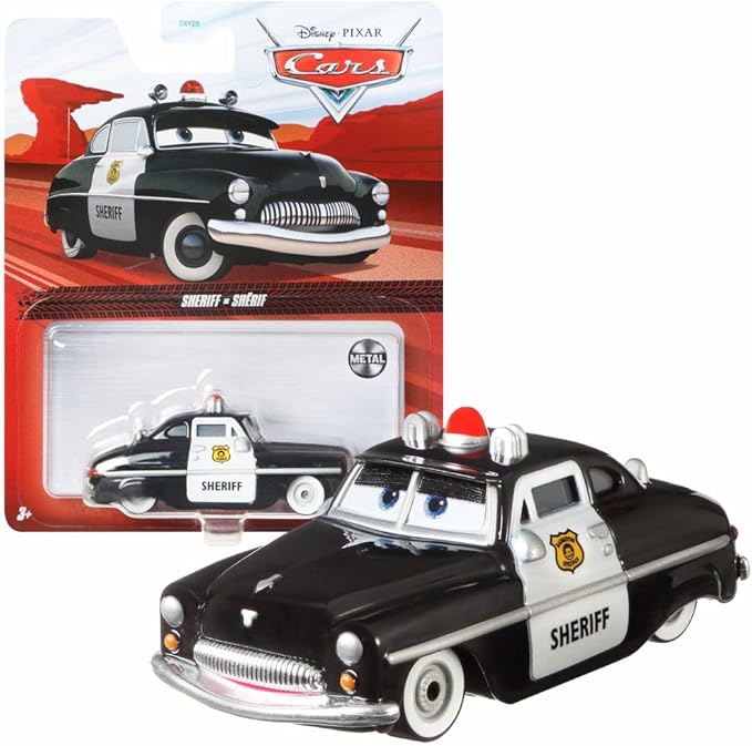 Mattel Selección Vehículos Racing Style | Disney Cars | Die Cast 1:55 Coche, DXV29N Cars 3 Single:Sheriff
