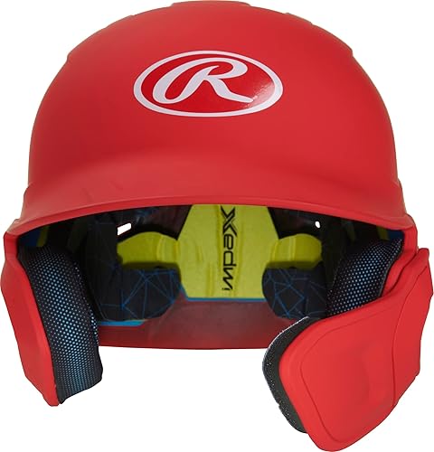 Miniatura 2 de Rawlings  Casco de bateo de béisbol MACH Adjust  Protector facial ajustable  Mate  Tamaños JR y SR  Varios colores
