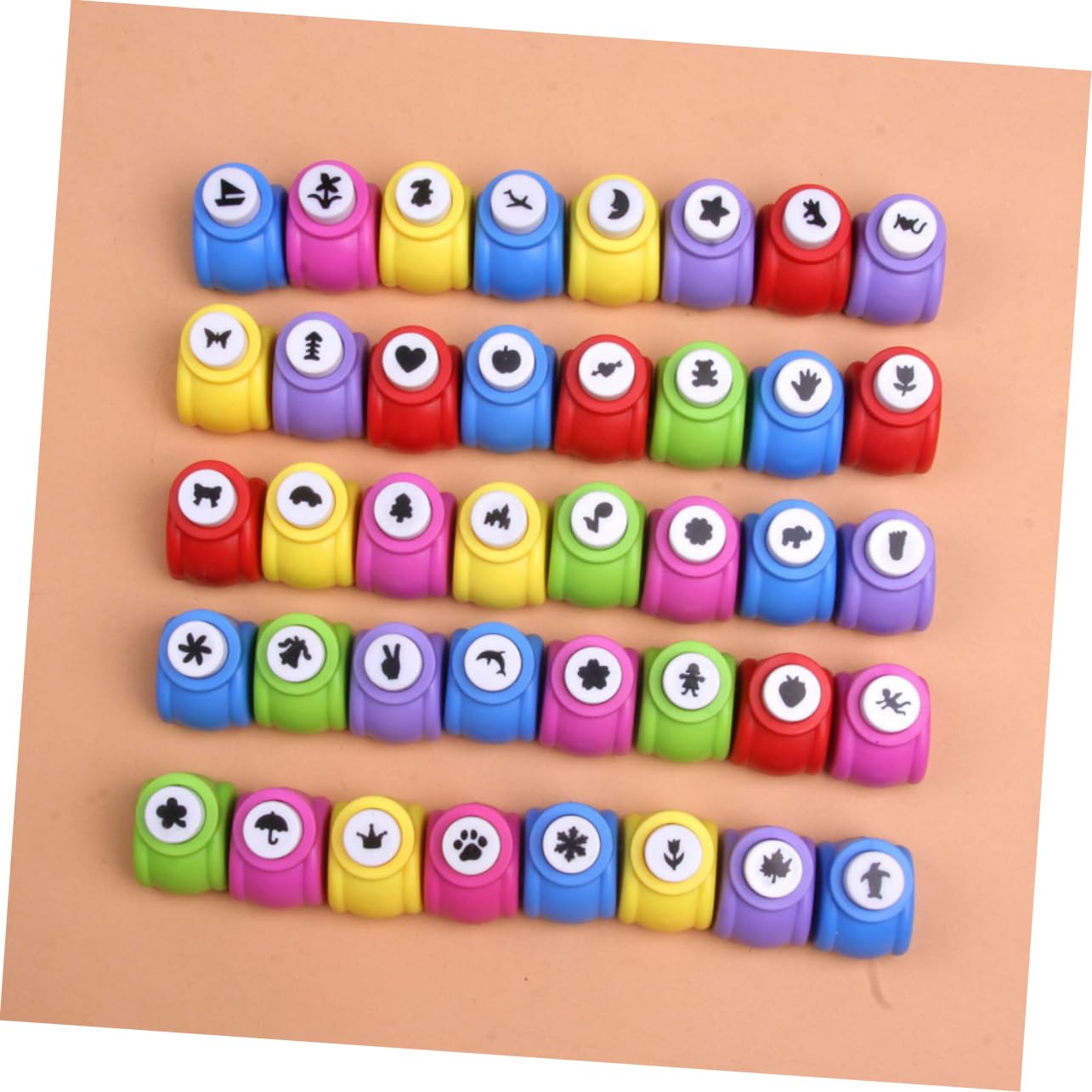 NUOBESTY Craft Punches Set 12pcs Mini Punch Paper Cutter for DIY Scrapbook Greeting Cards Boys and Girls' Art Random