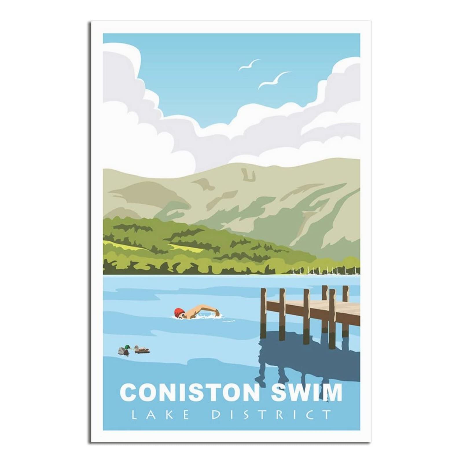Jigsaw Puzzle 2000 Piece，Coniston Water Swim Puzzle 2000 Pieces Wood Puzzle Adult Children'S Educational Toy Family Decompression Game 100x70cm
