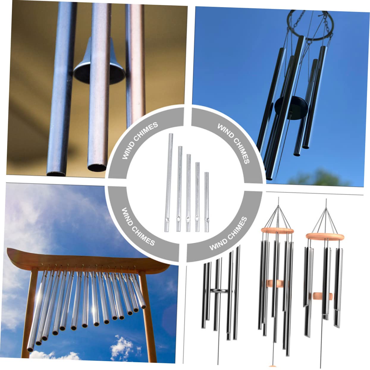 BESPORTBLE 200stücke Windspiel Rohre Klangspiel Rohre Durchmesser Für Mädchen Bastelmaterialien Und Kreative Projekte Für Garten Und Balkon