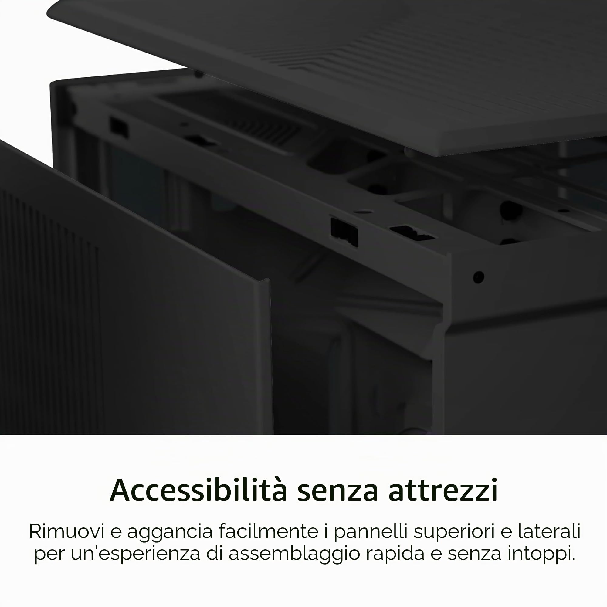 HYTE Y70 Touch Infinite Dual Chamber ATX Mid Tower - Custodia estetica moderna con touchscreen LCD 2,5K integrato, colore: Nero