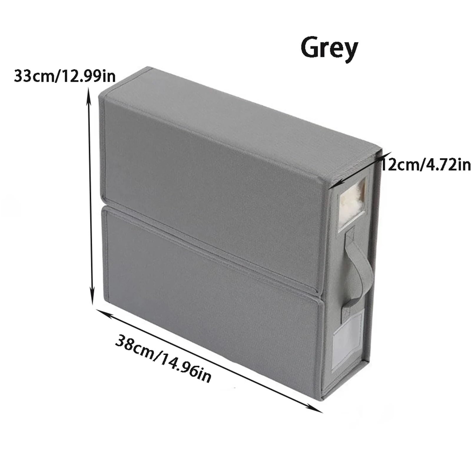 Scatole Portaoggetti Sotto Il Letto Organizzatori di lenzuola pieghevoli Organizzatori di armadi di lino Stoccaggio Armadio di lino con finestra for lenzuola Copripiumini Per Vestiti, Coperte(Grey)