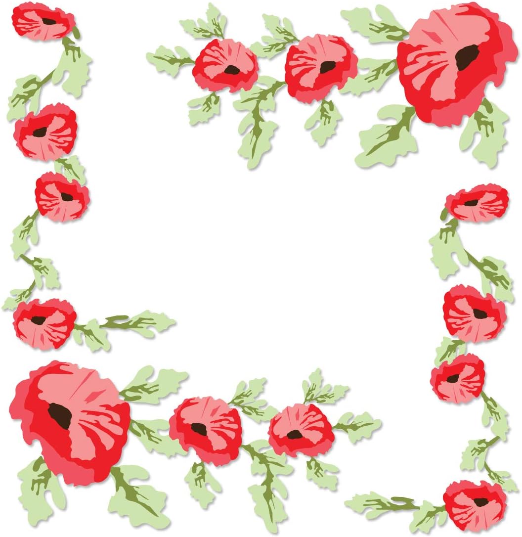 Red Poppy Flowers Watercolor Vinyl Decals for Kitchen Mixers Stickers