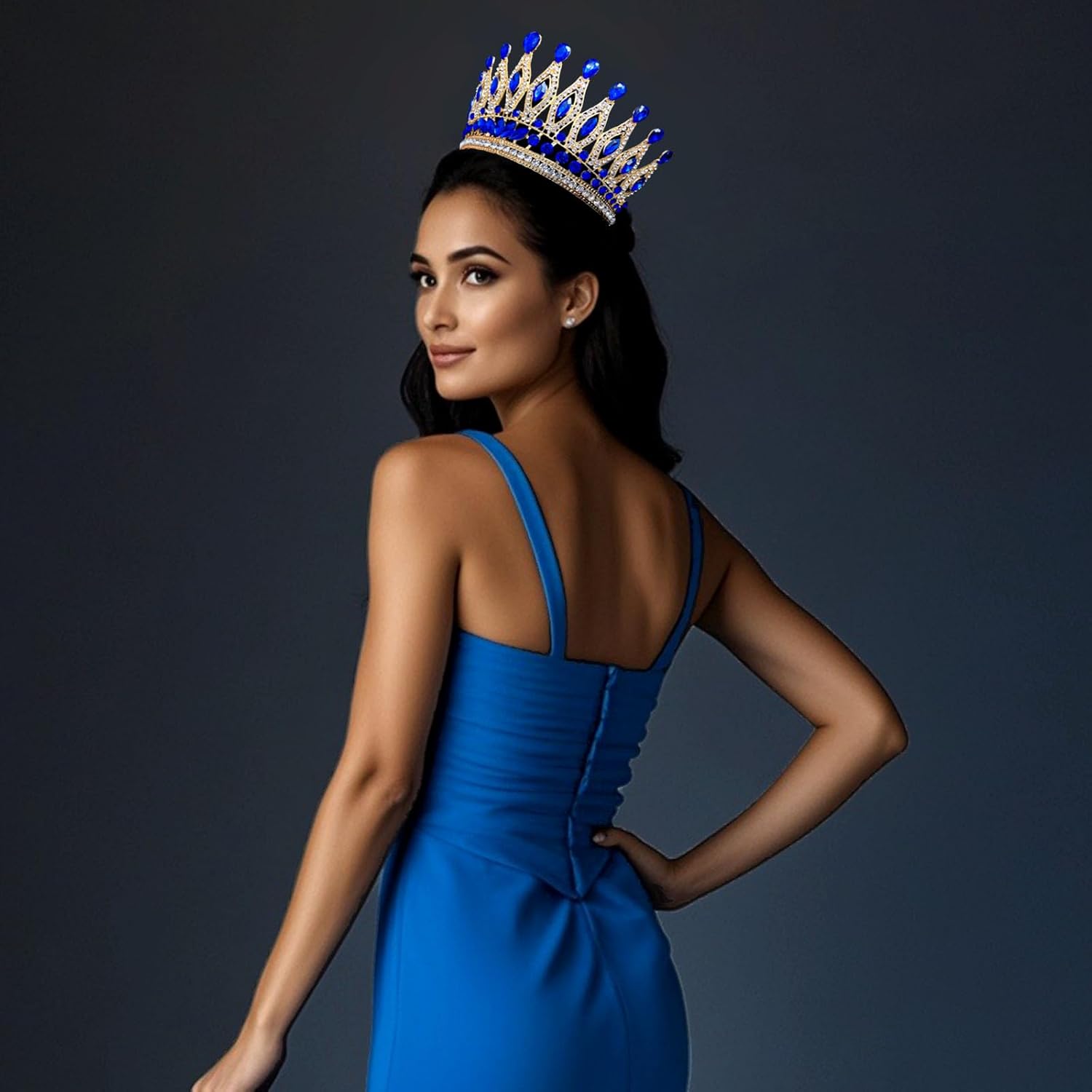 Tiaras and Crowns for Women,Wedding Tiara for Bride,Rhinestone Queen Crown,Crystal Costume Hair Accessories for Birthday Prom Crown with Combs - Image 5