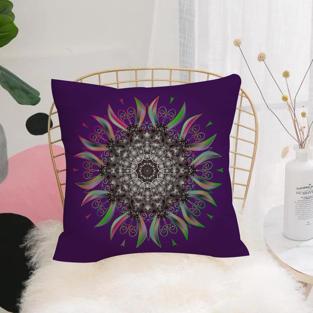 HYOSXW Cushion Cover,Throw Pillow Case Home Decorative for Living Room Bedroom Sofa Chair 16X16 Inch,Purple gray and neutral colors with snowflakes. Isolated cute snowflakes on col,Pillowcase 40X40cm