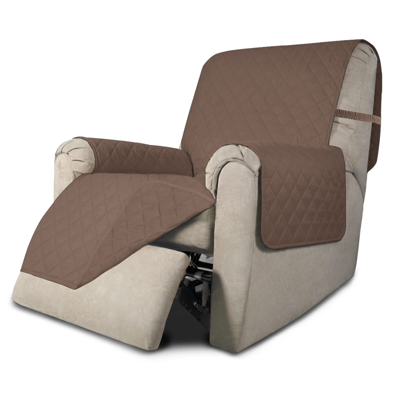 Easy-Going Reversible Couch Cover, Recliner 22 in, Brown/Brown