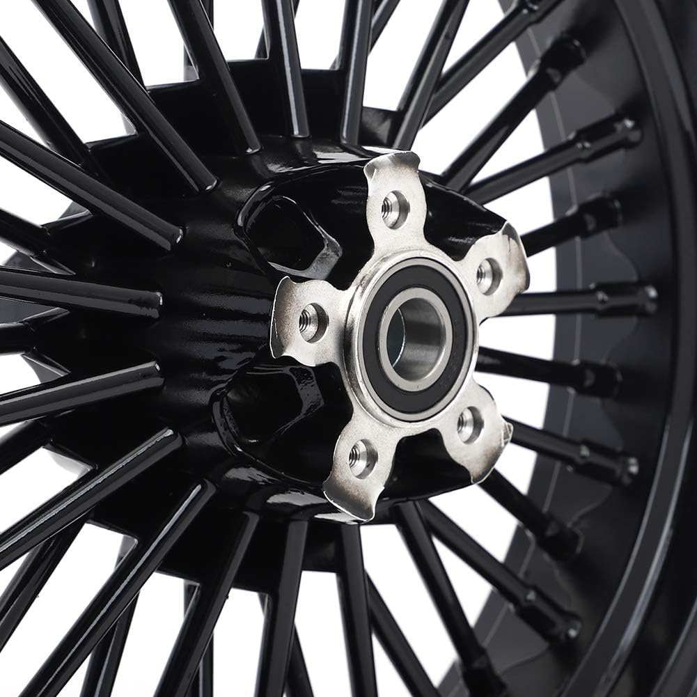 TOFR 16x3.5 16x5.5 Gloss Black Front Rear Rims Wheels 36 Fat Spokes Tubeless For Harley Dyna Fat Bob FXDF 2008-2017 2009 2010 2011 2012 2013 2014 2015 2016