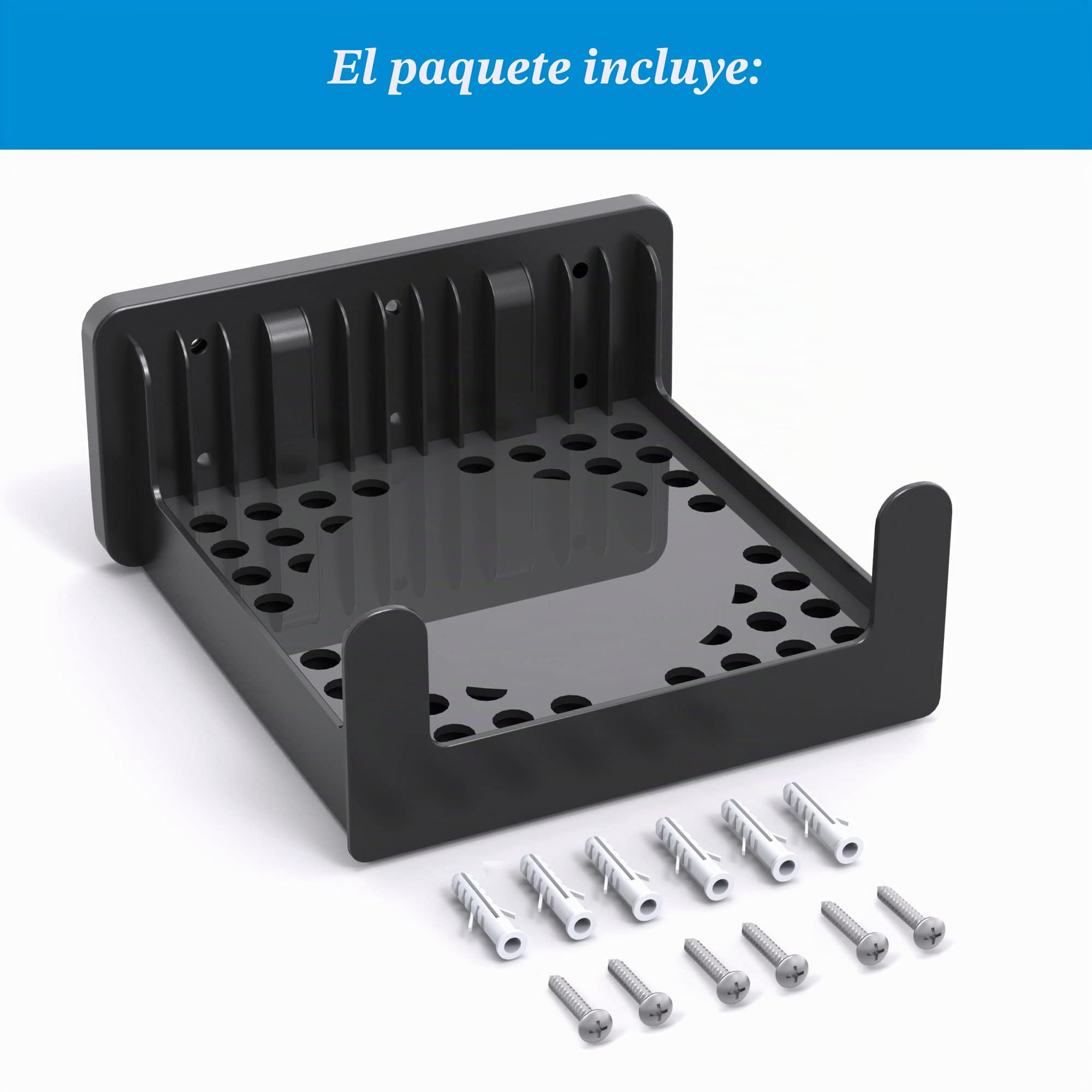PlusAcc Soporte de pared para Xbox Series X - Soportes de disipación de calor rápido, ahorra espacio en tu escritorio y mantiene tu área de juego organizada (dispositivo no incluido).