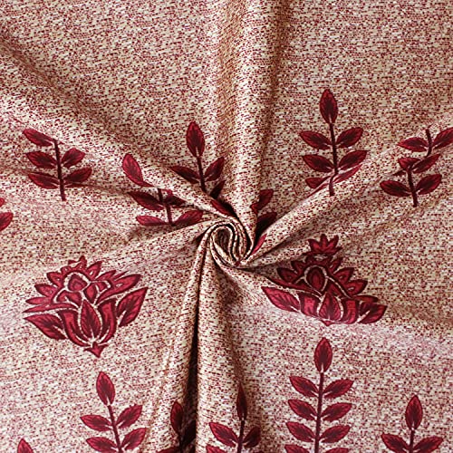 Image of Amazon Brand - Solimo Bello Polyester Curtain, Window, 5 feet (1.52 m), Maroon, Pack of 2