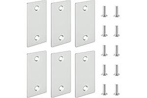 Door Cover Plate Deadbolt Edge Filler- 6 Pack, Gray