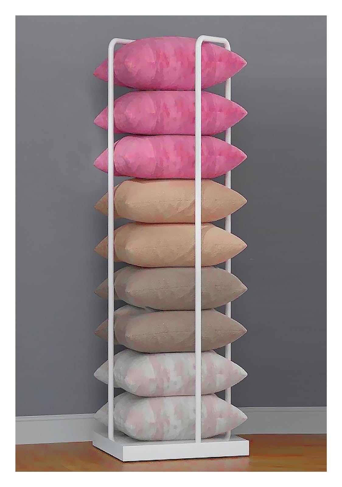 Estante para cojines decorativos de gran capacidad organizador cuadrado ajustable