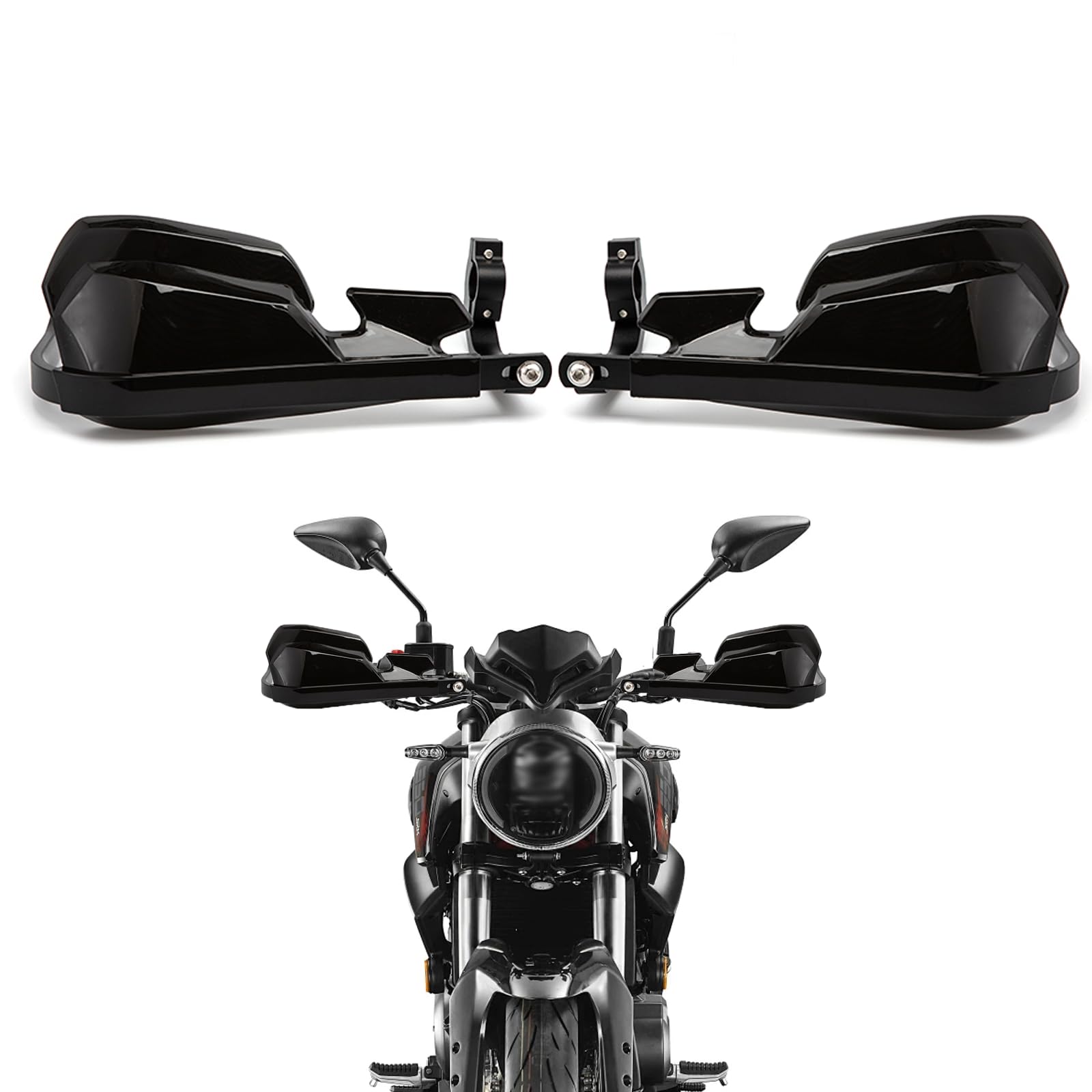 Handprotektoren Motorrad Universal Motocross Handschutz Universeller Handguards Motorrad für Cafe Racer, Bobber, Chopper, Roller，E-Bike G 310 GS G 310 GS G310R 2016–2024 (Schwarz)