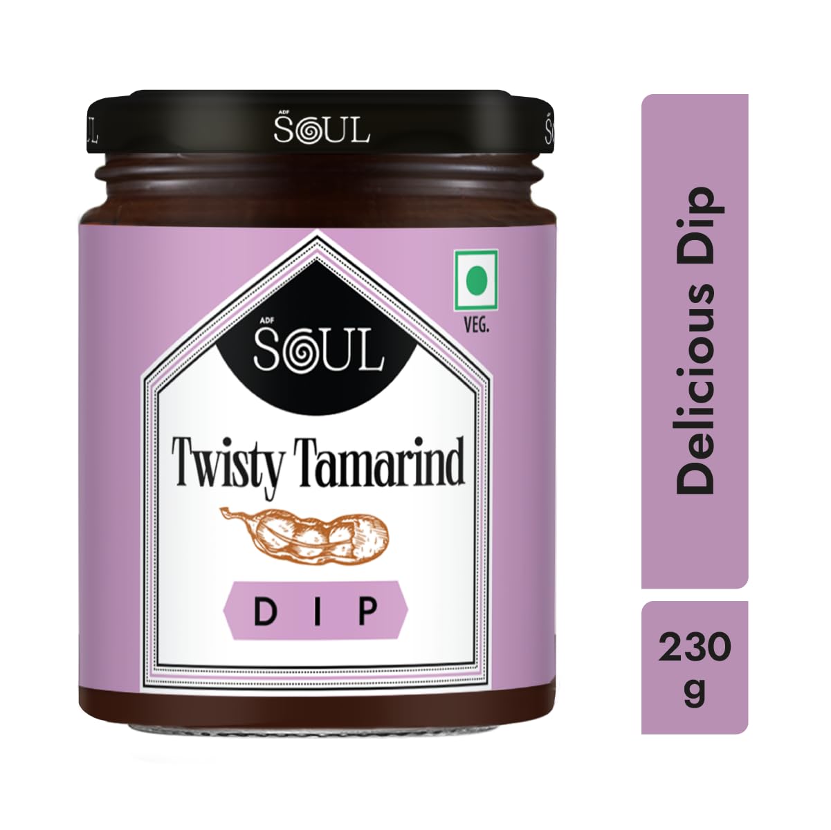 ADF Soul Twisty Tamarind Dip | Tangy & Sweet Indian-Style Tamarind Sauce With Spices | Perfect For Chaats, Snacks & Marinades | 230g. - Image 2 thumbnail