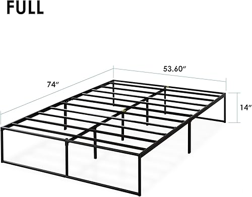 Miniatura 2 de Mellow MYLA - Marco de cama de plataforma de metal de 14 pulgadas con listones de acero, tamaño matrimonial