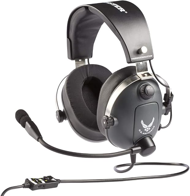 Thrustmaster T.Flight U.S. Air Force Edition-DTS zestaw słuchawkowy do symulacji lotu PC/Playstation/Xbox/Nintendo Switch/Mac, czarny