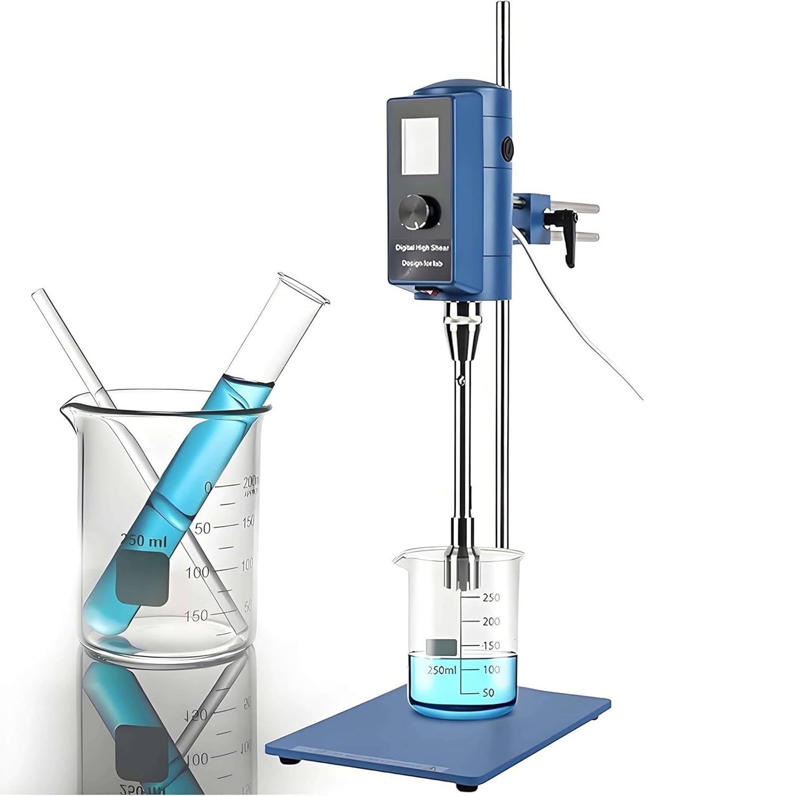 Dispersor homogeneizador de alta velocidad, emulsionante de pantalla digital, 2000-28000 RPM, potencia de 500 W para cosméticos y recubrimientos, homogeneización y emulsificación de I+D