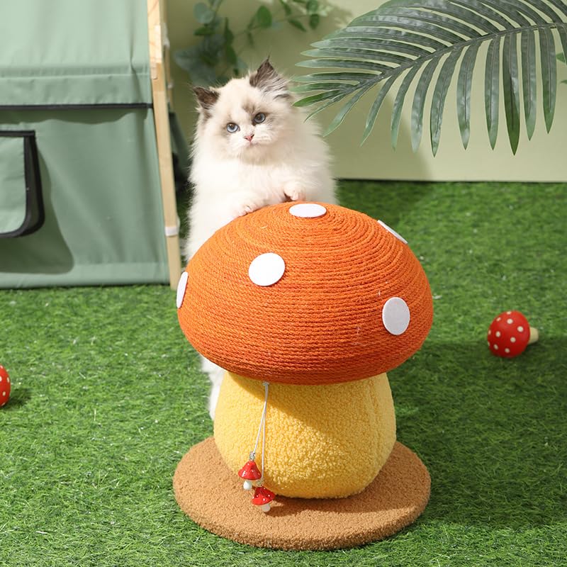 Amazon | 猫用 爪とぎ きのこ型 インテリア キノコ きのこ 猫 ネコ