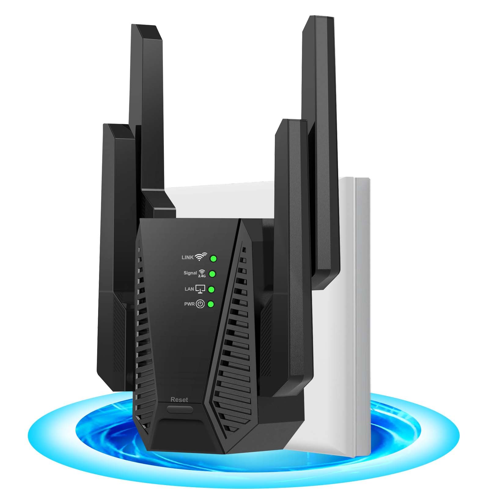 Amplificador de WiFi con puerto Ethernet, repetidor WiFi y amplificador de cobertura, amplificador de Internet de banda ancha, extensor de rango WiFi para el hogar aumenta la cobertura WiFi