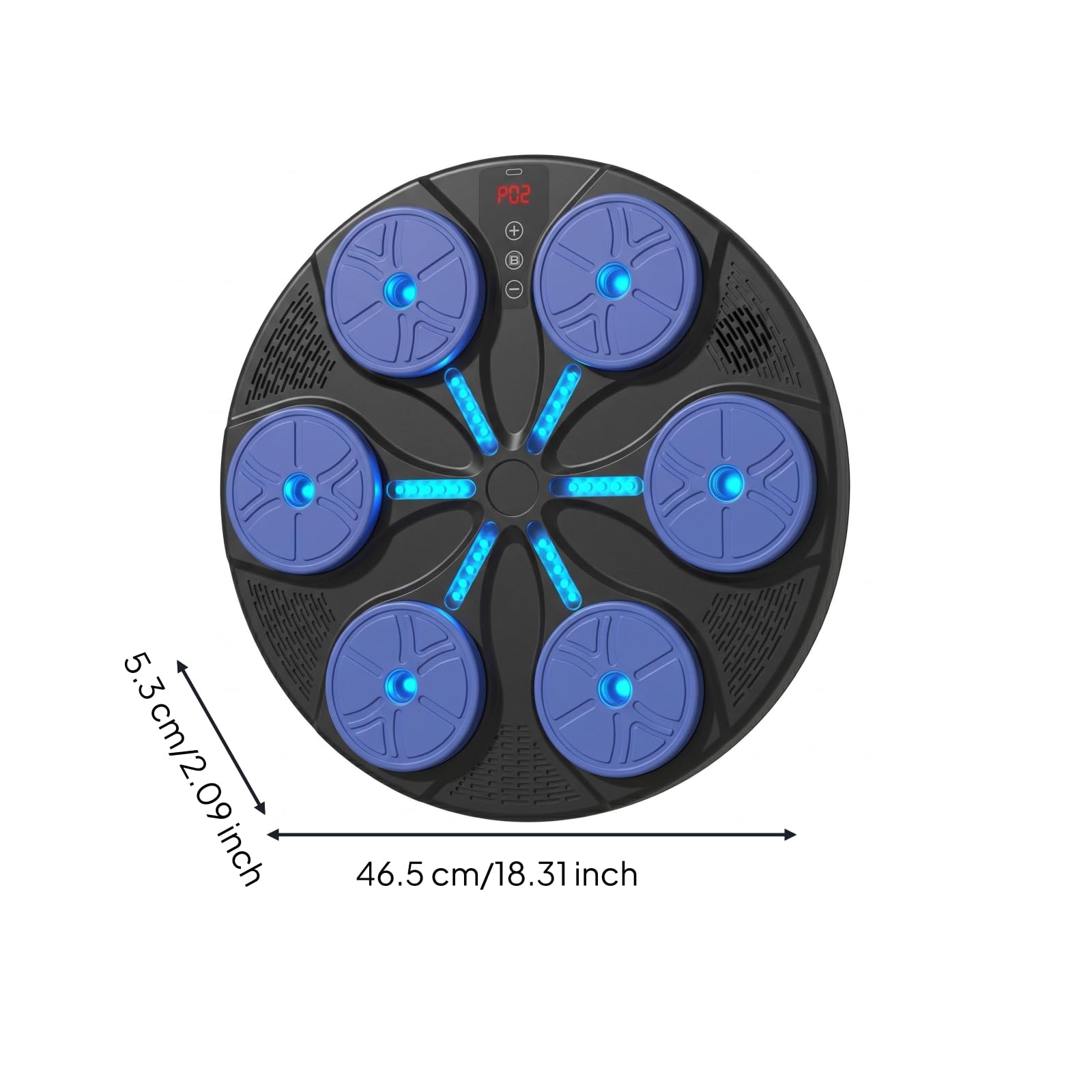 Music Boxing Pannello Parete Pad Interattivo con Reattive Collegamento Brani Materiale Adatto per Allenamento a Casa, Blu, Blu Zaffiro Musicale Da Boxe