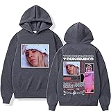 Sudadera con Capucha con Estampado De Doble Cara De Young Miko, Estilo Retro Estético De Moda, Informal para Hombres Y Mujeres (I M)